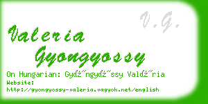 valeria gyongyossy business card